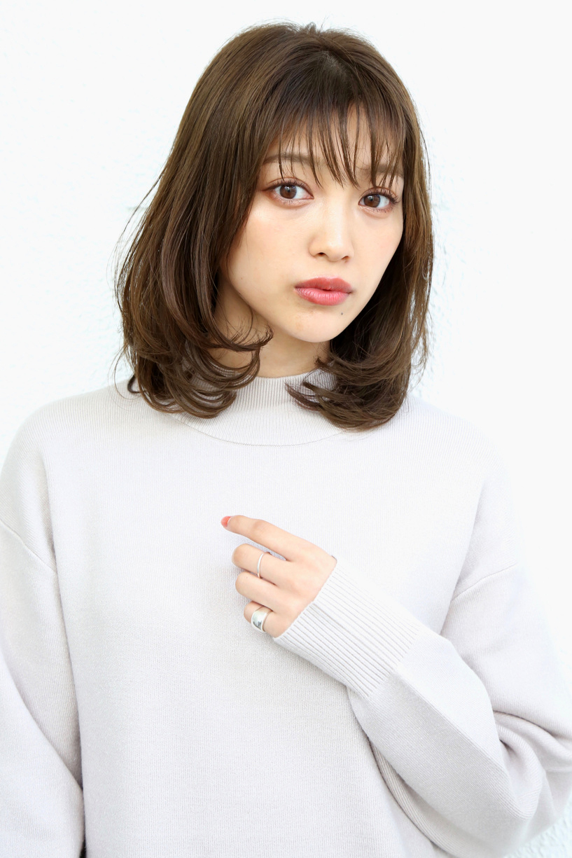 スモーキーベージュワンカールデジパーマ